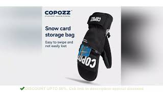 COPOZZ New Upgrade Thicken Ski Gloves Winter Men Women 3M Thinsulate Thermal Snowboard Gloves