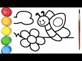 Menggambar Dan Mewarnai Kupu-kupu, Bunga, Padang Rumput Untuk Anak-anak☀️