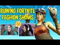 I STREAM SNIPED these Fortnite FASHION SHOWS and RUINED THEM... (TOXIC)