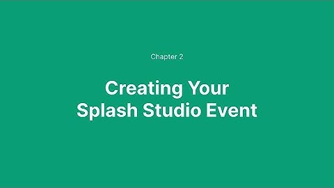 Creating Your Splash Studio Event