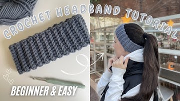 How To Crochet Easy Headband Tutorial (Beginner + Fast)
