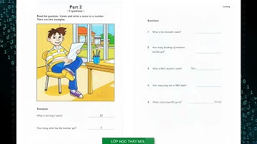 Starters 1 TEST 3 PART 2  MINH NGỌC ENGLISH