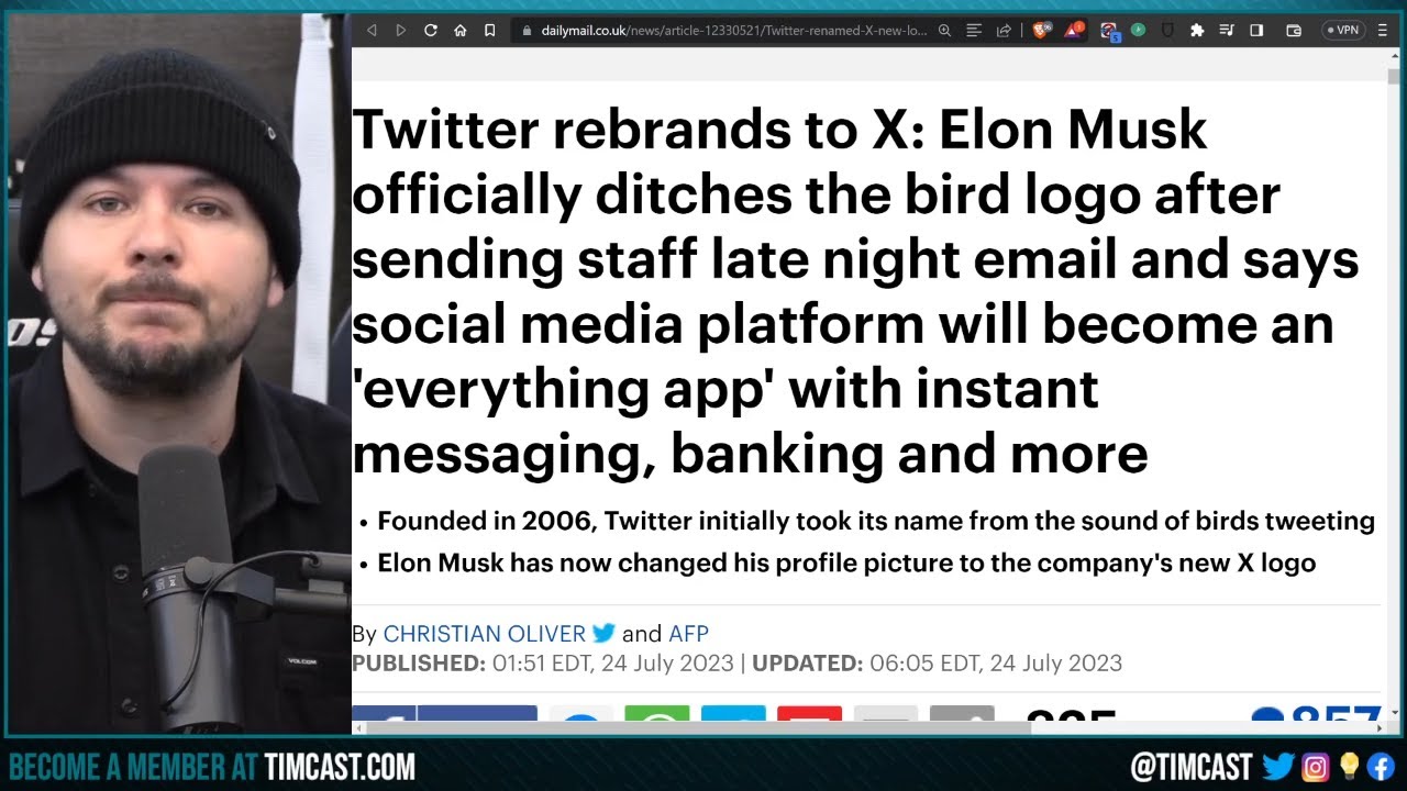 TWITTER IS DEAD, Elon Musk Officially REBRANDS To X, The AI Dystopian Nightmare Is Only Beginning