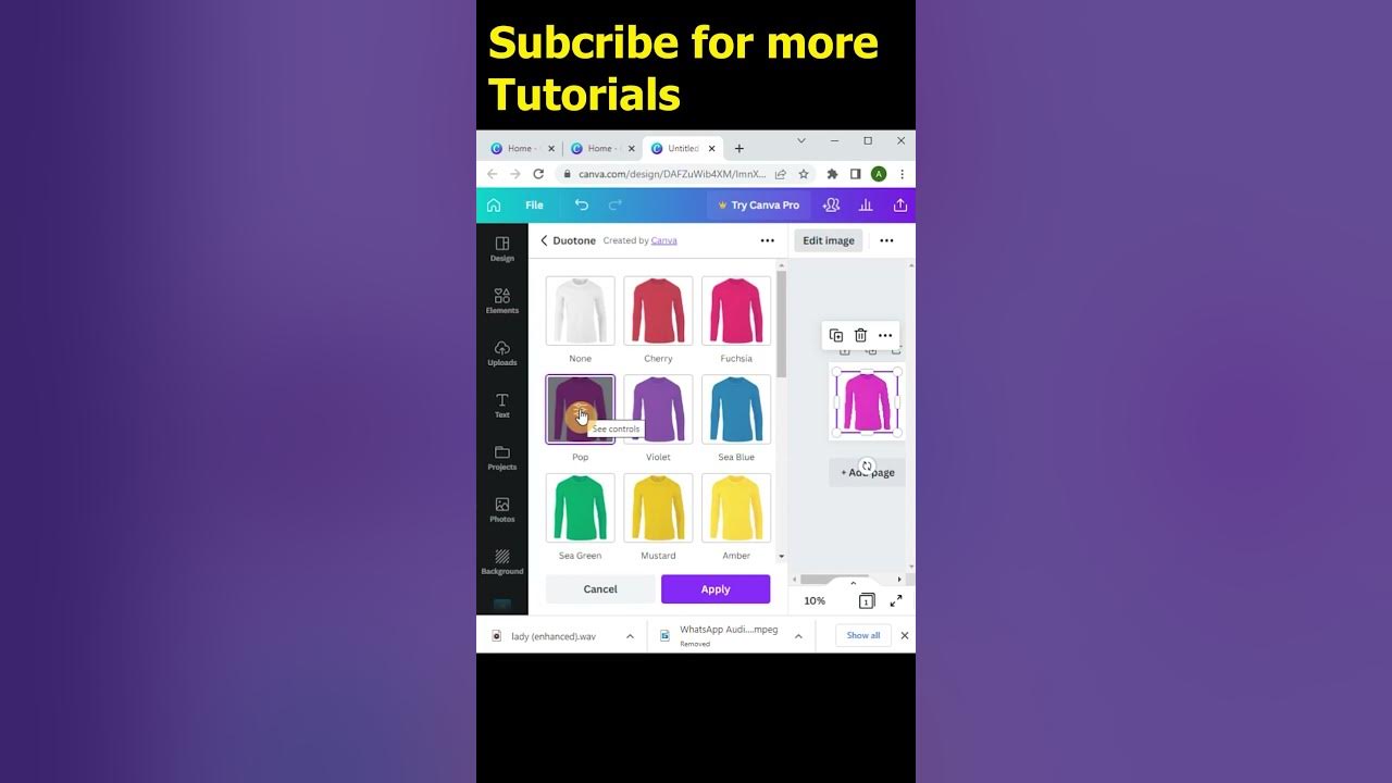 How to change T-shirt Colour in Canva | Canva tips and tricks | #youtube #youtubeshorts #ytshorts