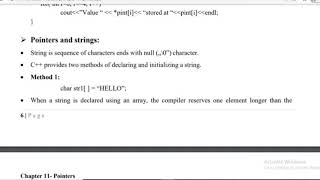 2nd PUC CS| Pointers in C++ | Part 11 | Pointers and String