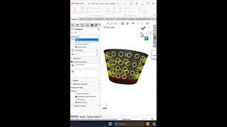 Circular Basket Design using Circular Pattern | SolidWorks #shorts