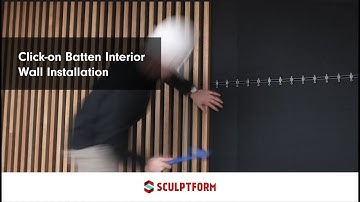 Installing Sculptform Click-on Battens on a wall