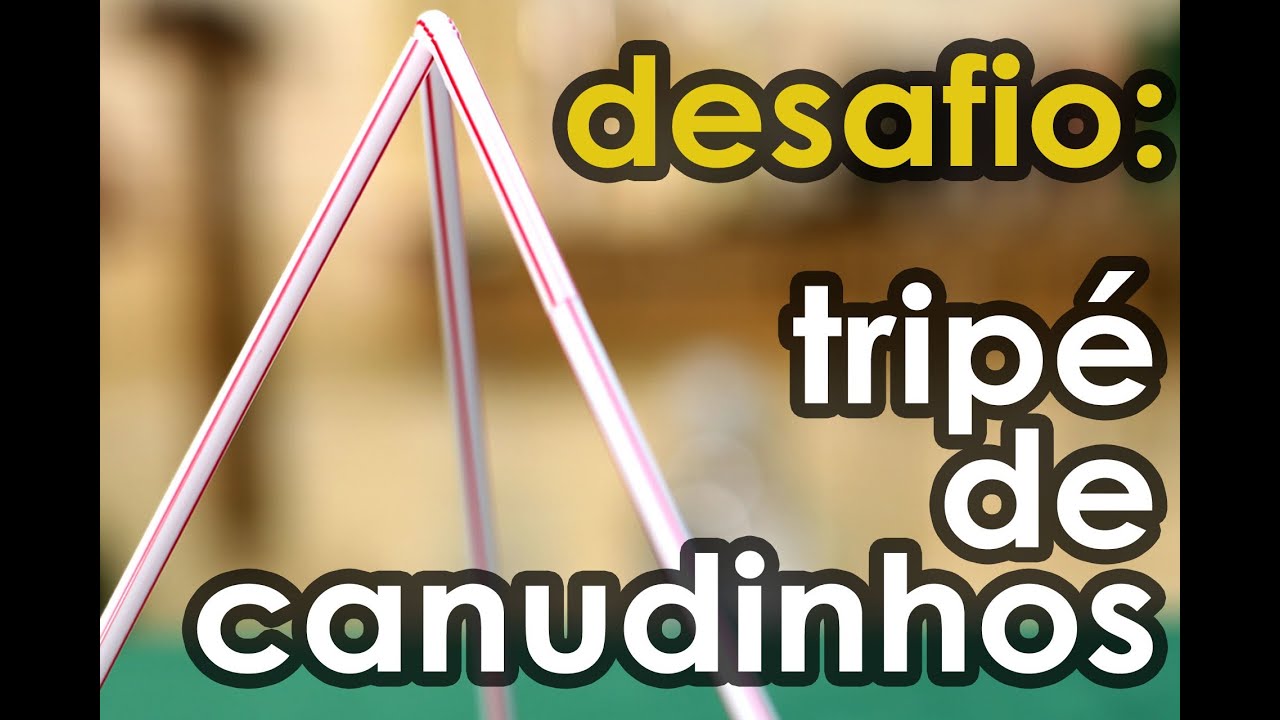 DESAFIO do tripé de canudinhos adivinhação dificil