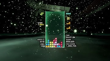 (Tetris Effect) Master Mode 237 lines, 1,307,025 points. (Lv18 Start)