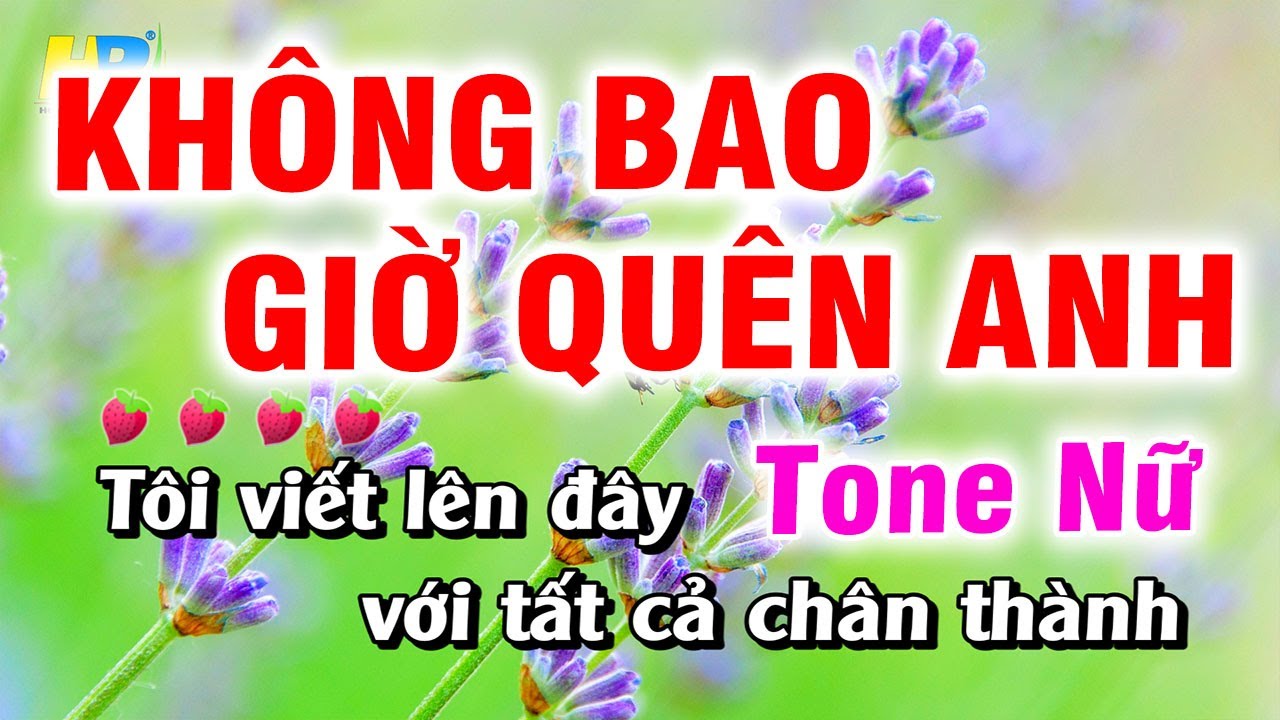 Karaoke Không Bao Giờ Quên Anh | Tone Nữ | Karaoke Nhạc Sống Dễ Hát TikTok