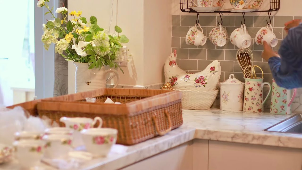 Летняя уборка и украшение кухни, чтобы успокоить ум 🍀 старый тканевый скатерть 🧵