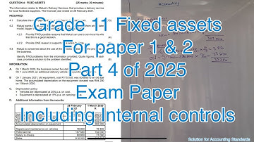 Grade 11 Accounting Fixed Assets | For Paper 1 and Paper 2 Exam Part 4 of 2025