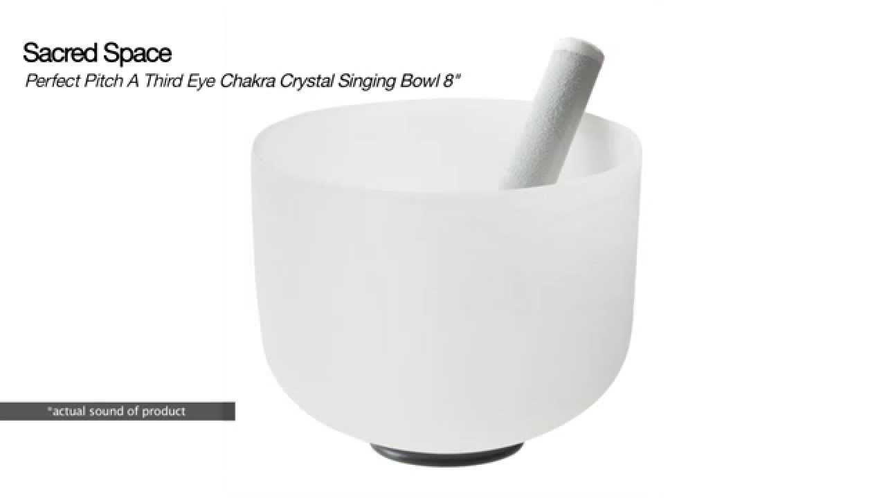 Sacred Space Perfect Pitch A Third Eye Chakra Crystal Singing Bowl 8" 
