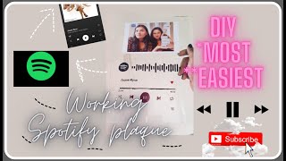 Spotify Plaque DIY | Most easiest | With minimum things required | Aditi Banik