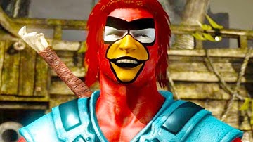 Mortal Kombat XL - Angry Birds Erron Black PC Mod Performs Intro Dialogues Vs All Characters