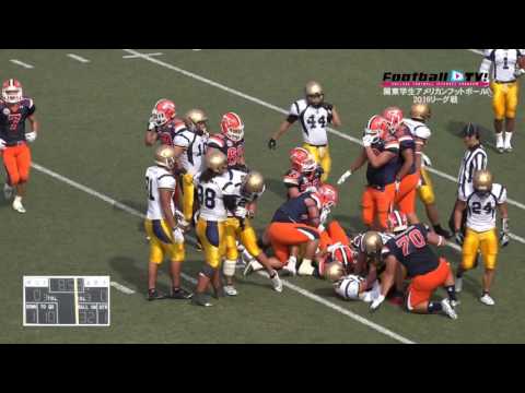 関東大学アメフト2016リーグ戦TOP8、法政大学トマホークスvs明治