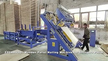 ZZCHRYSO Stringer Pallet Nailing Machine With Pallet Stacker Machine #woodpalletmachine