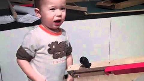 Emil assembles an easel