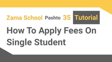 Zama School Software Tutorial -35: How To Apply Fees on Single student in School Management System