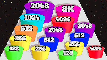 Cube Arena 2048: Merge Numbers Level Up Satisfying asmr Grow Cube Gameplay ( hole.io )