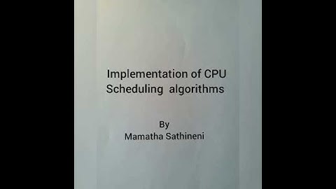 Implementation of CPU Scheduling algorithms