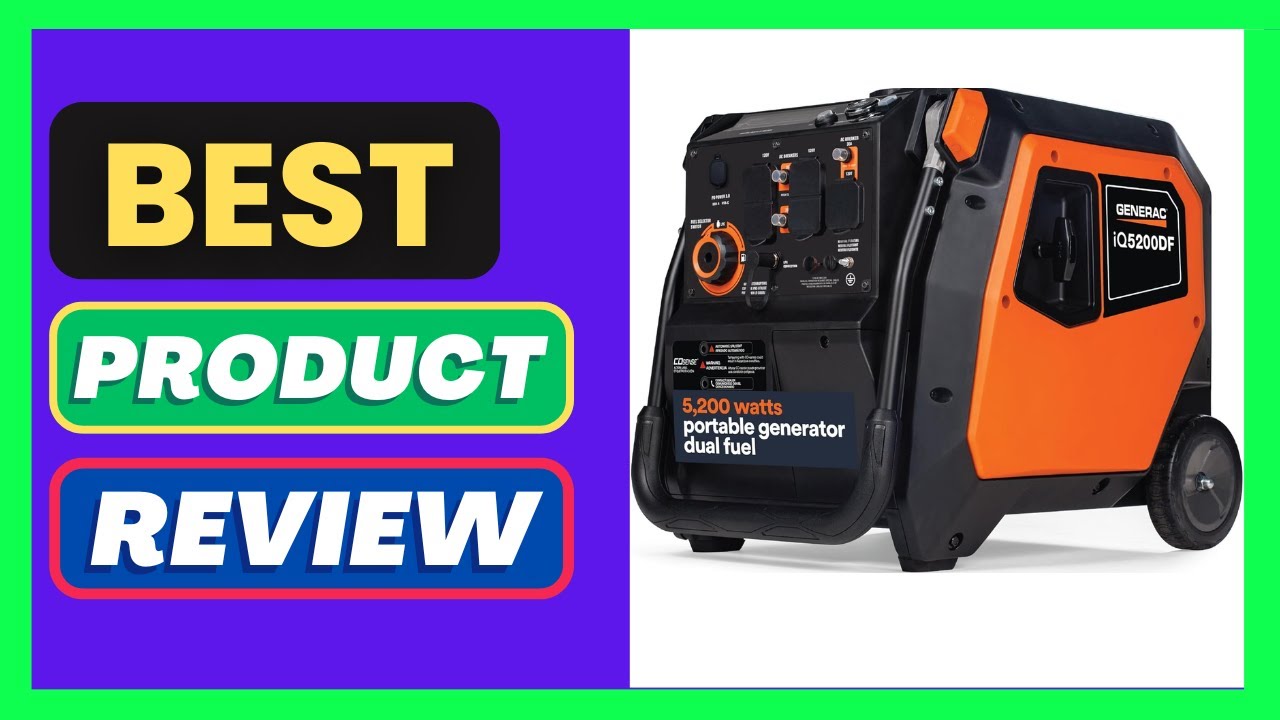 Generac 5,200-Watt Dual-Fuel Portable Inverter Generator - Gas and Propane