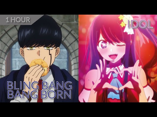 [1 HOUR] IDOL x Bling-Bang-Bang-Born (Full Ver.) | Mashup of Mashle 2, Oshi no Ko class=