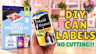 How to Make Custom Drink Can Labels in Canva WITHOUT a Cutting!