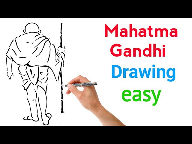 mahatma gandhi drawing easy || mahatma gandhi drawing || mahatma gandhi  drawing easy full body - YouTube | Easy drawings, Scale drawing, Sketch  videos