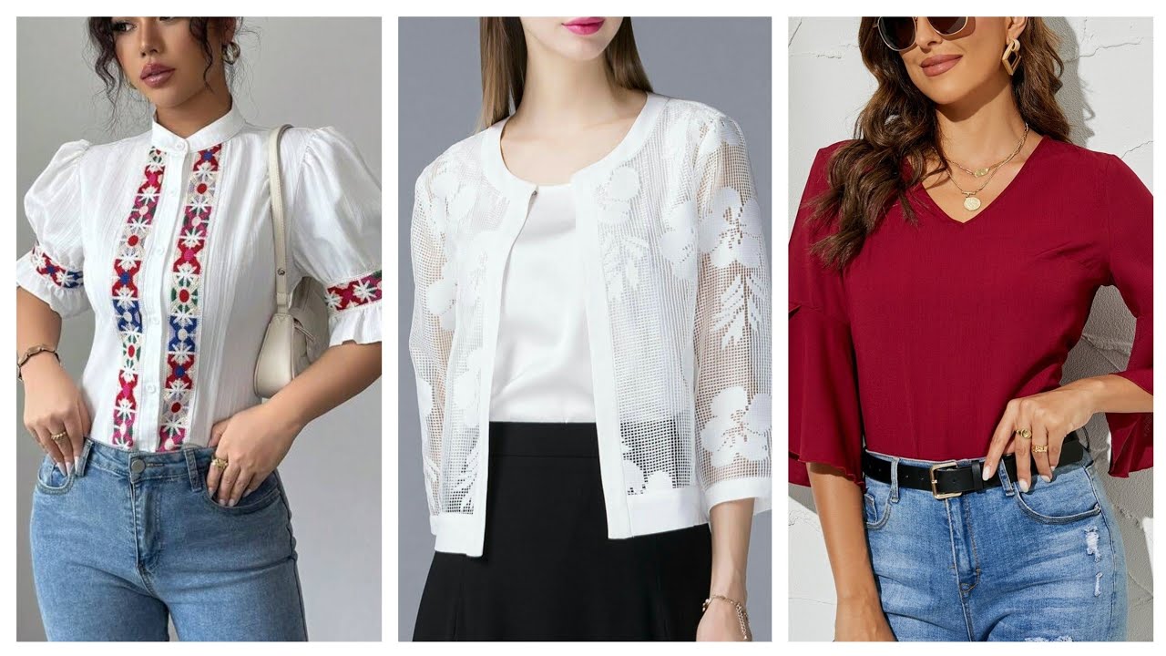 Красивые блузки, модные блузки для женщин 2026: трендовые идеи топов и туник.