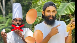 බිත්තර නැතිව බිත්තර ඔම්ලට් හදමු egg experiment ￼?