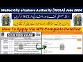 Unlock your dream career walled city of lahore authority wcla jobs 2024  apply now via nts