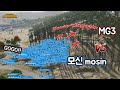 와!대박 대규모 고지전 전투!! 모신나강 vs MG3!! [PUBG version battle of the hill]