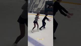 Maxim and Vasilisa training with other couples of Team Krylova #figureskating #vasilisa #icedancing