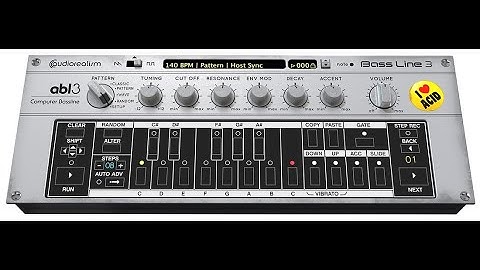 AudioRealism ABL3x version 3.3.0.2 comparison against Din Sync RE-303 and Roland TB-303