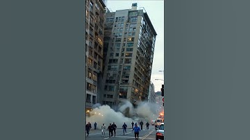 seconds before the building in the middle of the city collapsed 🏢 #shorts #building #collapse