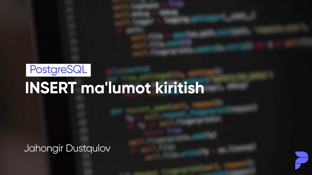 INSERT — ma'lumot kiritish