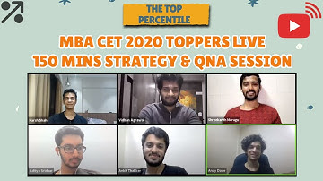 99.99%ile CET Toppers Live | 150 min Strategy | QnA | The Top Percentile