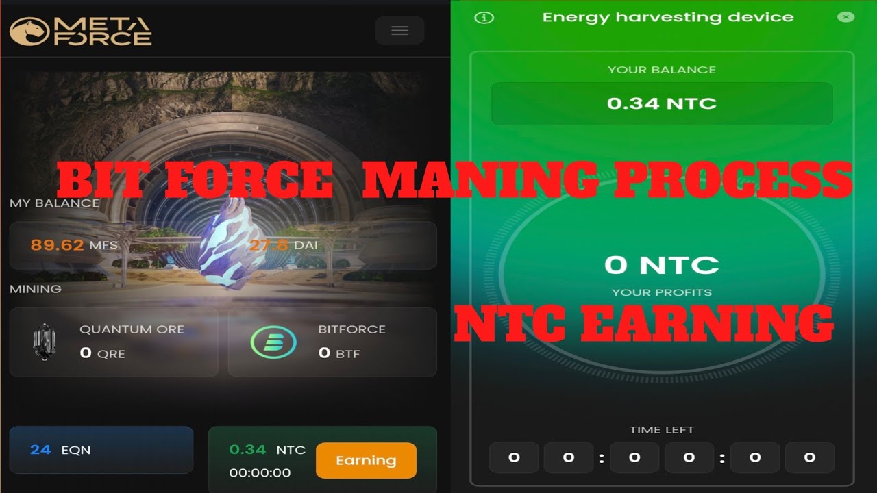 META FORCE  ! BIT FORCE MAINING ! NTC EARNING   !   