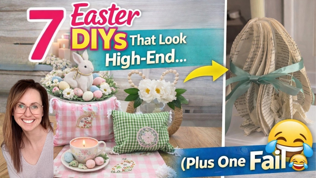 7 Easter DIYs That Look High-End (Plus One Fail 😂) #craveyourhome #diy #budgetdecor  #easterdecor