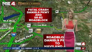 Fatal crash closes State Road 82 near Daniels Parkway