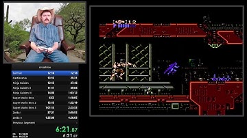 Arcathlon NES speedrun  in 4:22:19 by Arcus (Batman, Castlevania, Ninja Gaidens, SMBs, and Zeldas)