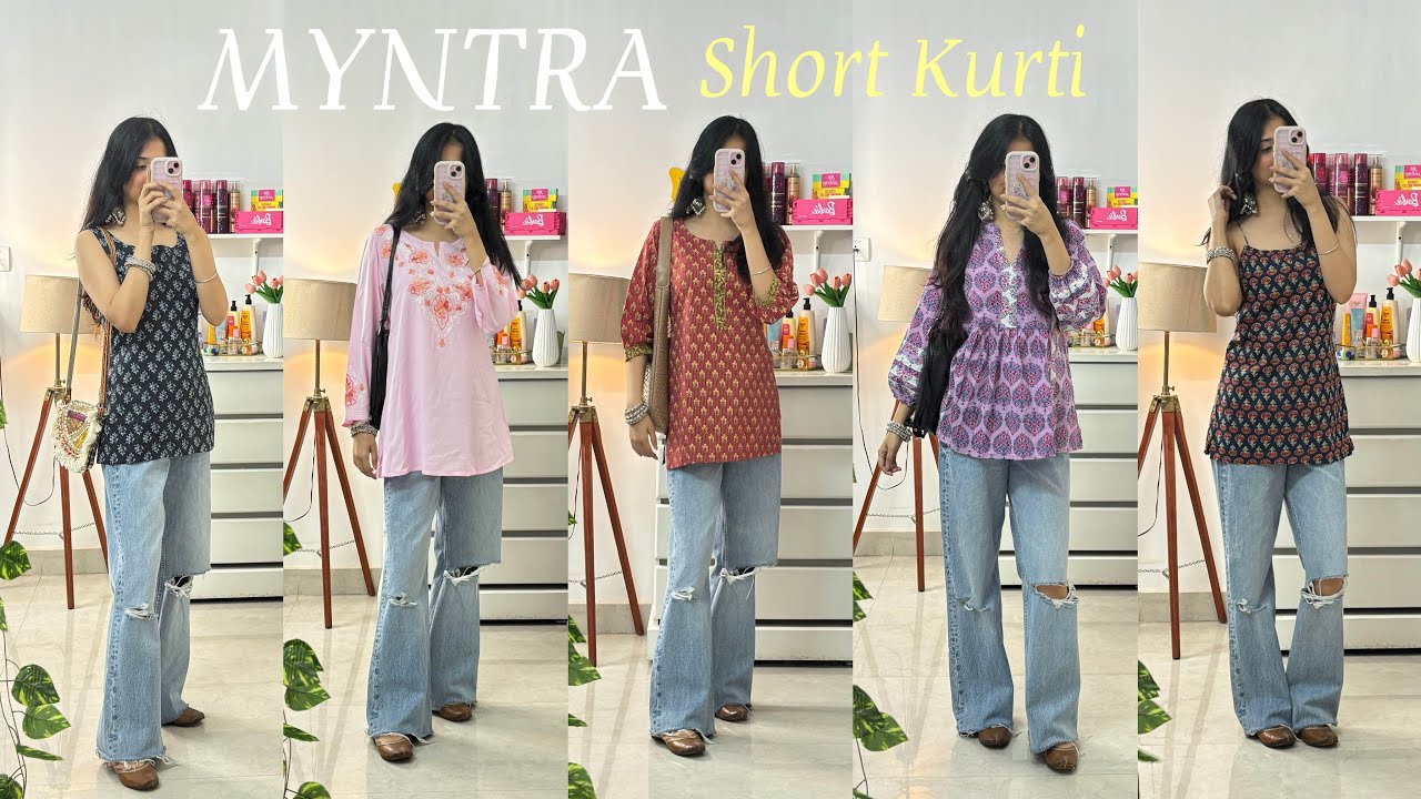 Myntra Short Kurti Haul | Myntra Kurti Haul | Short Kurti Haul | Myntra Haul || Jasmin Kaur 🌸