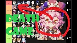 Death Game Teir List | Which Character Would Win The Genshin Death Game?!