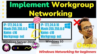 8 Implement Workgroup Networking Demo | Windows Networking for Beginners (English)