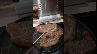 New York strip steaks cooked to perfection in tastee air fryer
