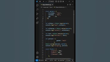 Some Object Methods in Javascript | #javascript #coding #shorts #trending #code #programming
