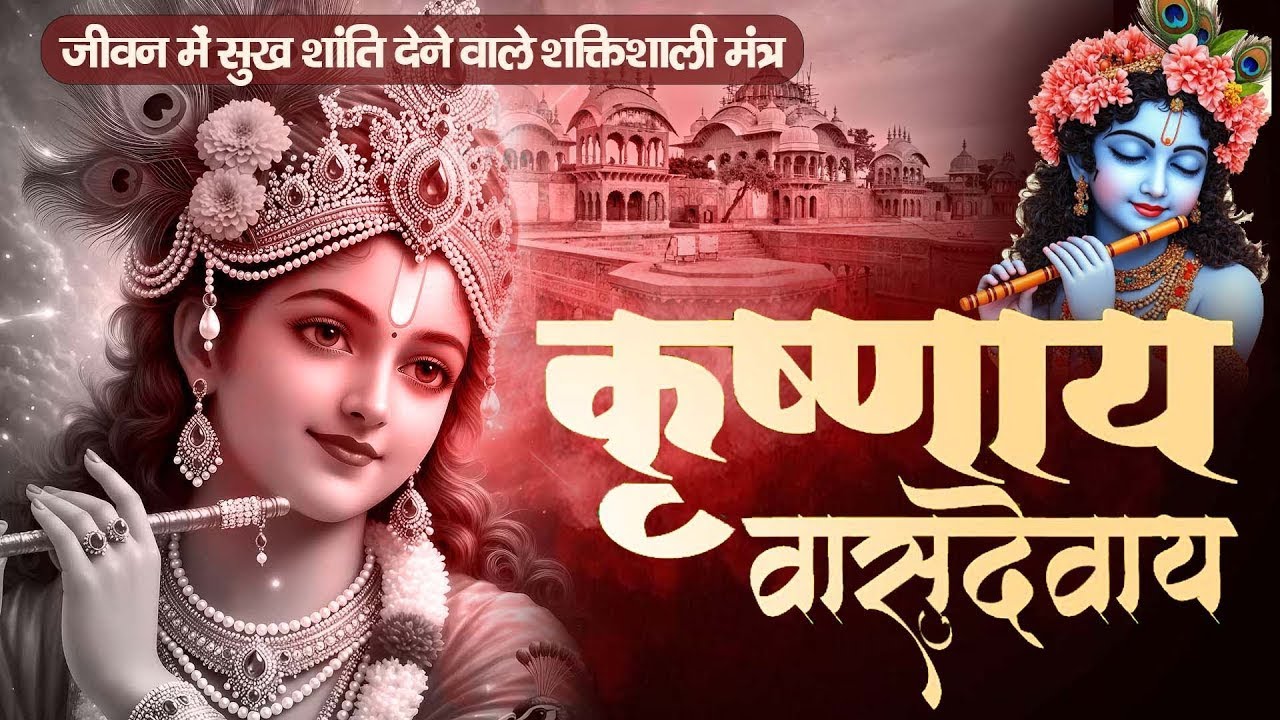 1 HOURS - कृष्ण मंत्र 108 बार | कृष्णाय वासुदेवाय | Krishnaya Vasudevaya | Powerful 