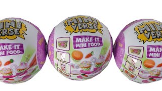 Miniverse Make It Mini Food Spring Series 1 Carrot Cupcakes, Honey Glazed Ham, Egg Basket Unboxing
