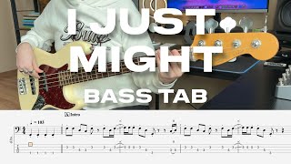 Bruno Mars - I Just Might // Bass Cover // Play Along Tab and Notation
